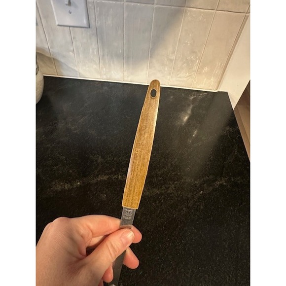 Regent Stainless Japan Serving Spoon Wooden Handle Fighting Lions Logo - Picture 4 of 7